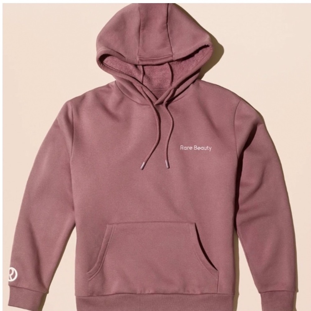 Rare Beauty Selena Gomez Mauve Plum Hooded Sweatshirt Fleece Hoodie XL